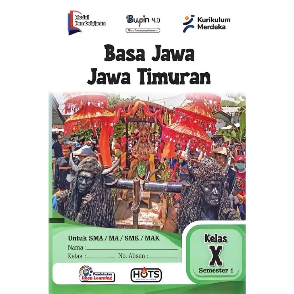 Buku LKS Bupin Bahasa Jawa Timur SMA / MA Kelas 10, 11, 12