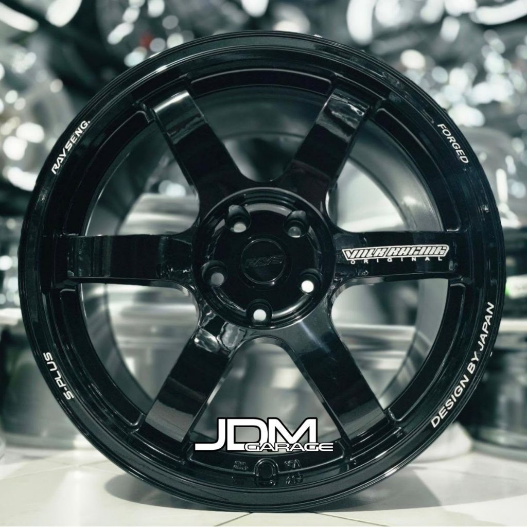 velg racing r18 TE37 SAGA PLUS DENGAN lebar 9,5 pcd 5X114,3 velg mobil ring 18 pnp untuk Innova rebo