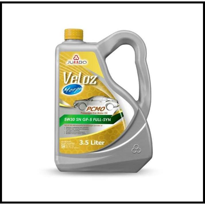 TERBARU JUMBO VELOZ PCMO 5W30 3.5L/OLI MESIN 5W 30/5W30 API SN BENSIN FULL SYNTHETIC 3.5L/3,5 L 