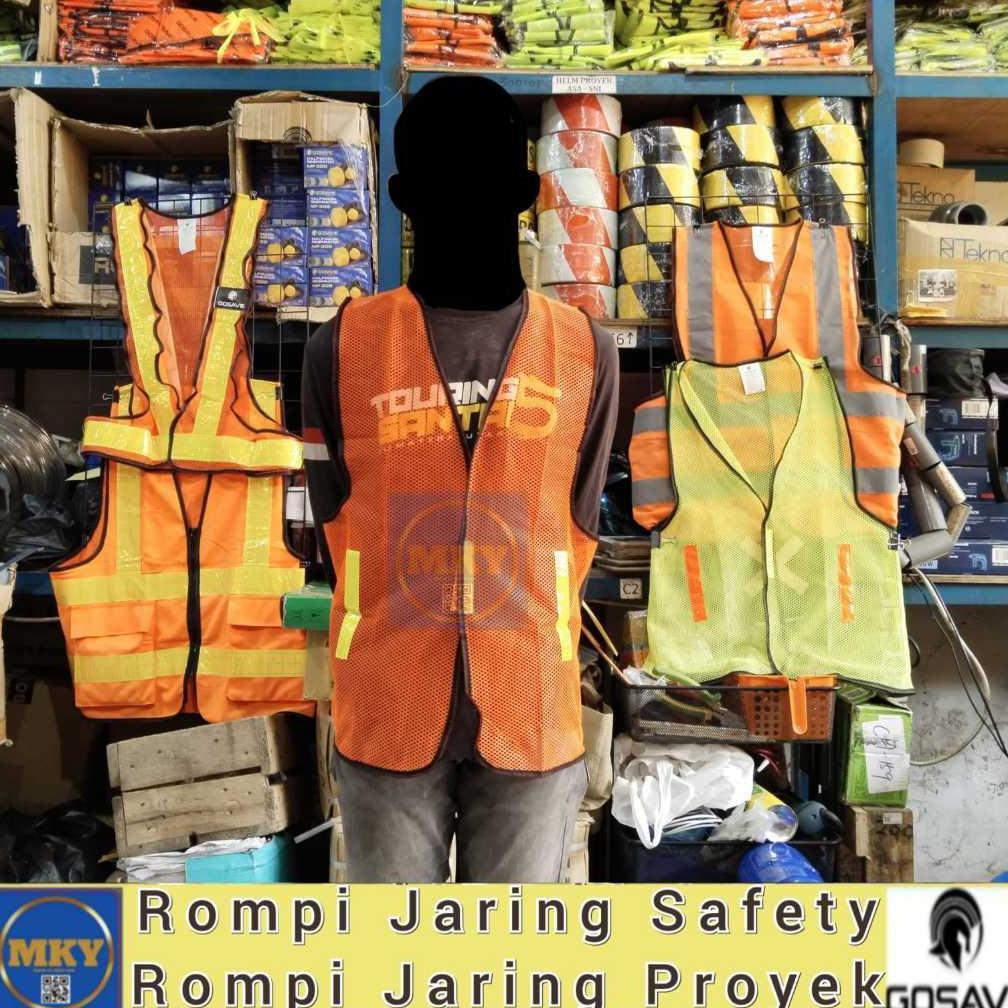 Hot Sale Rompi Jaring Orange / Rompi Safety Orange / Rompi Proyek / Rompi Safety Jaring Proyek Murah