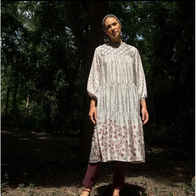 KHIRANY TUNIC OFF WHITE ALEZA LABEL