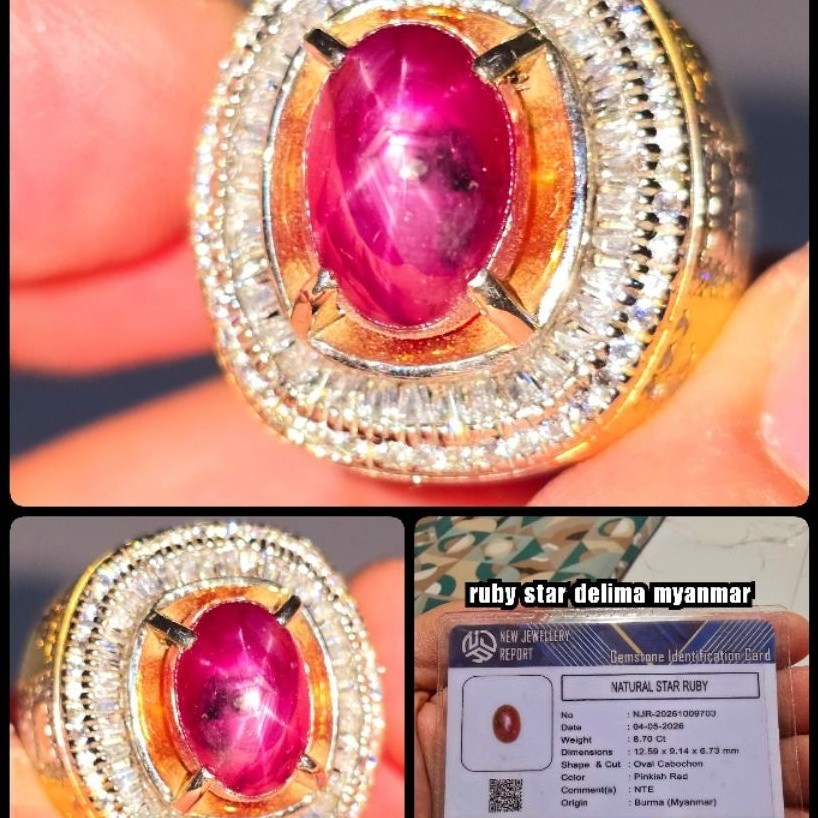 original ruby star delima burma asli myanmar NTE ya