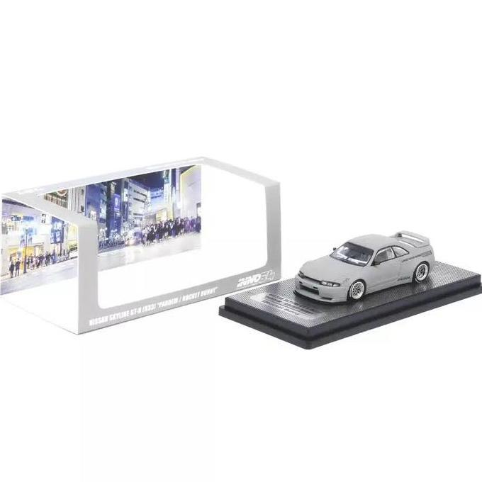 IN64-R33P-CGM Inno64 Nissan GTR R33 Pandem Rocket Bunny Cement Grey Diecast Inno