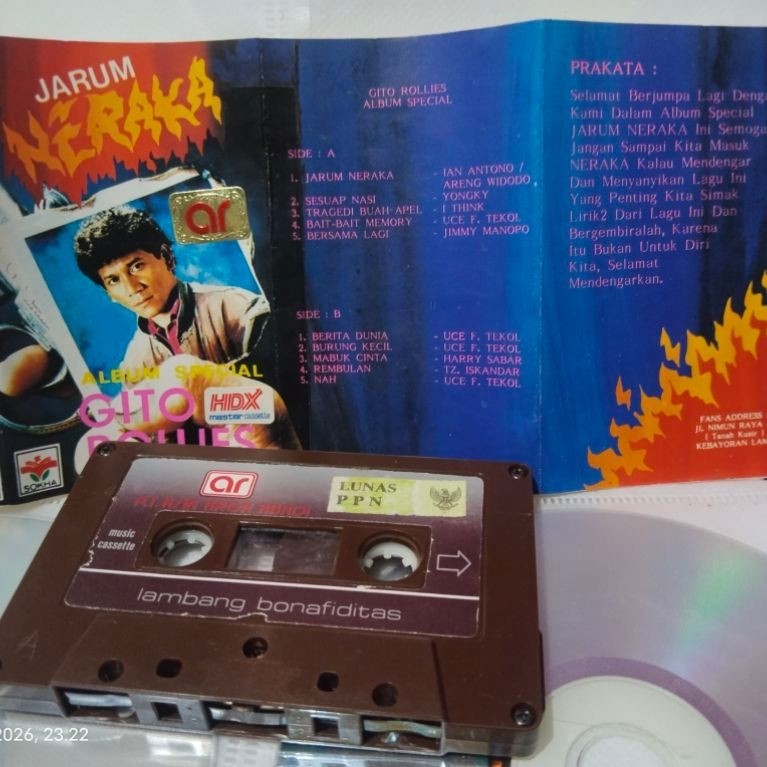 kaset pita GITO ROLLIES || jarum neraka