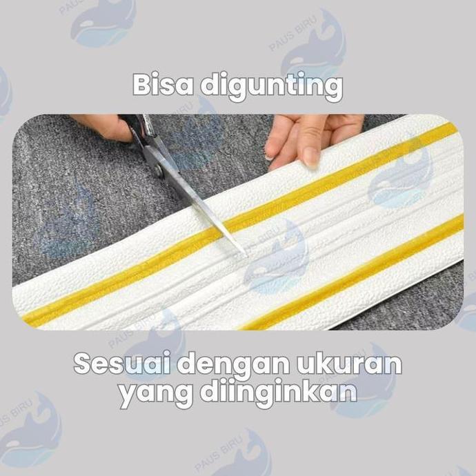 [] Paus Biru - List Foam Wallpaper Wall Border List Foam 3D List Dinding 2.3 Meter Wall Border Untuk