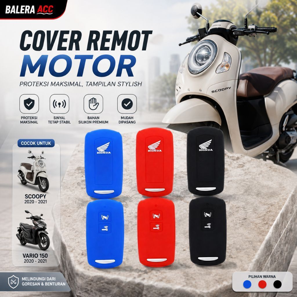 Sarung Remot Silicon Case Remot Keyless all New Honda Scoopy 2020 - 2021