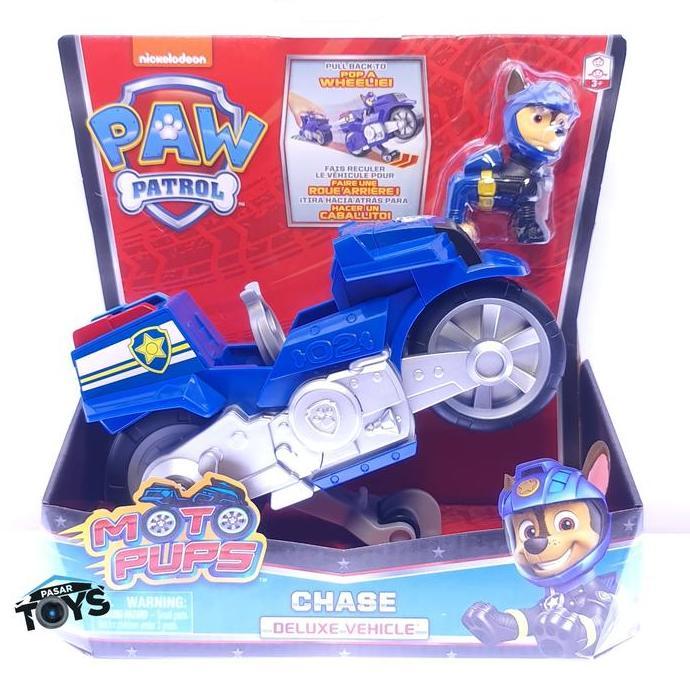 Paw Patrol Moto Pups Chase Deluxe Pull Back Motorcycle Vehicle