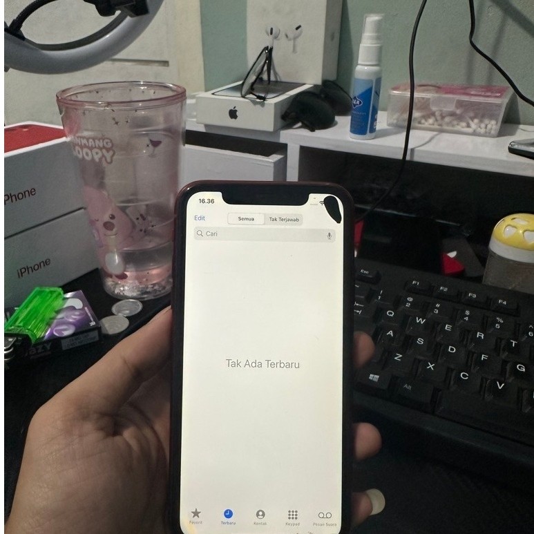 LCD iPhone Xr Ori copotan minus seperti difoto