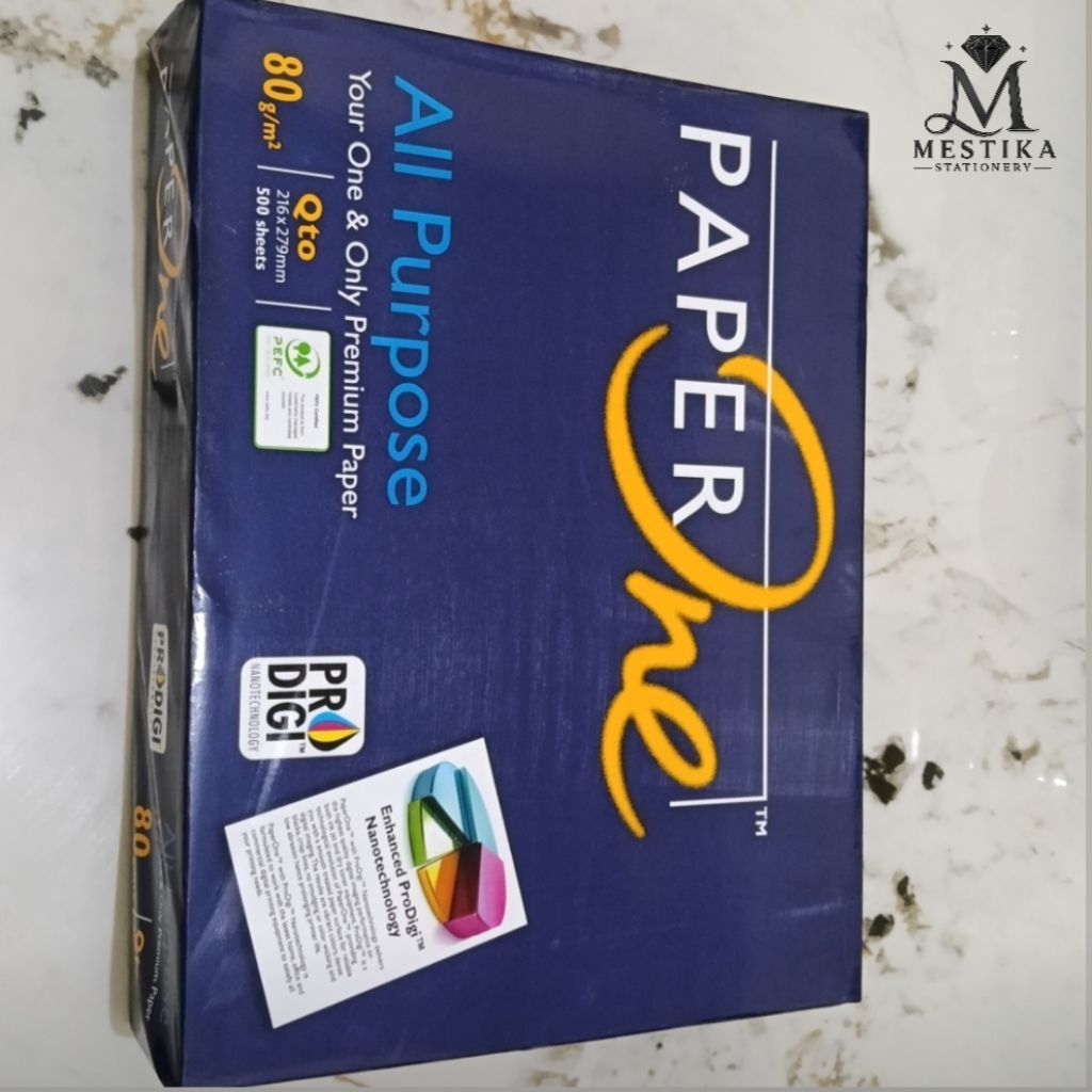 [1 RIM = 500 LEMBAR] KERTAS HVS PAPER ONE QUARTO 80 GRAM
