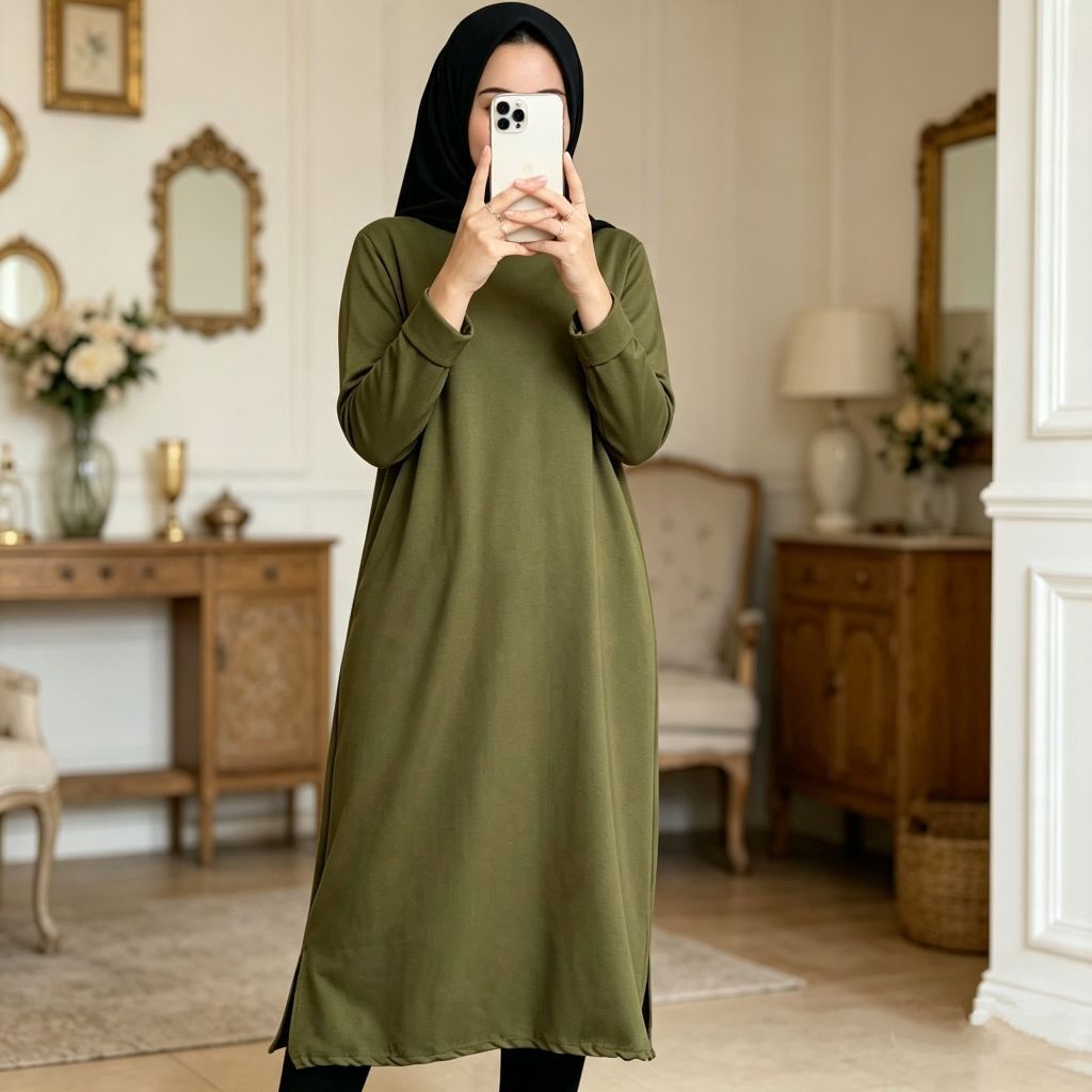 KALTIM Tunik Babyterry ARFA Pakaian Blus Muslim Wanita 014