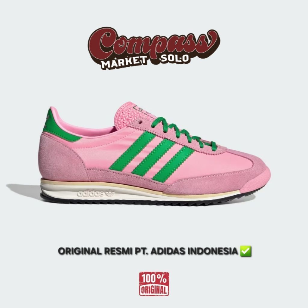 [ORIGINAL] ADIDAS SL 72 OG GLOW PINK GREEN JQ8309 | SNEAKERS CASUAL WANITA