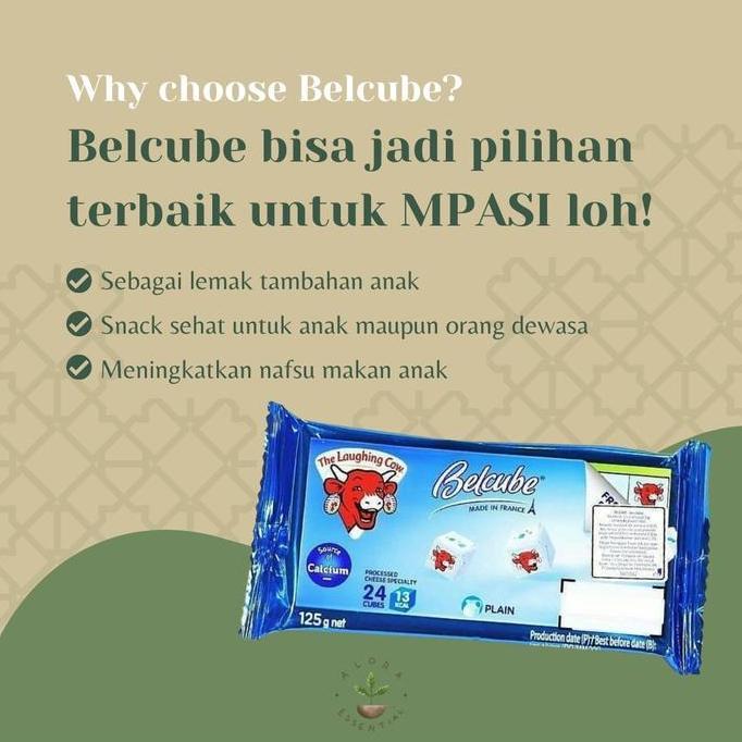 Mowmilk- Keju Belcube Cheese Spread 125 Gr - Belcube Keju Bayi Mpasi 24 Kotak - Keju Kiri - Keju Bab