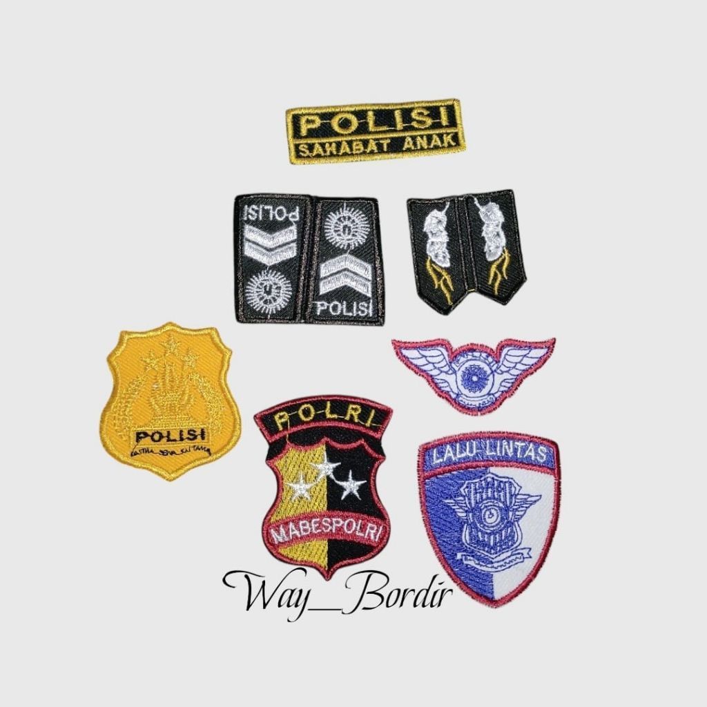 LOGO polisi lalu lintas untuk seragam anak
