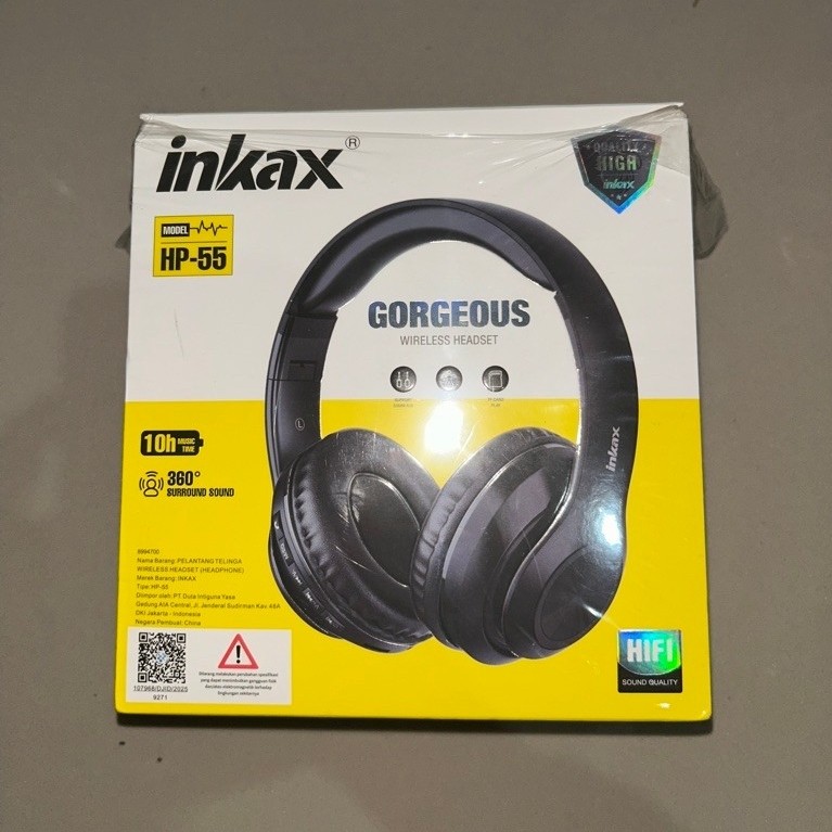 (SPLIT BILL TF manual Rp 120.000) Jual Headphone inkax HP-55 kondisi baru siap kirim