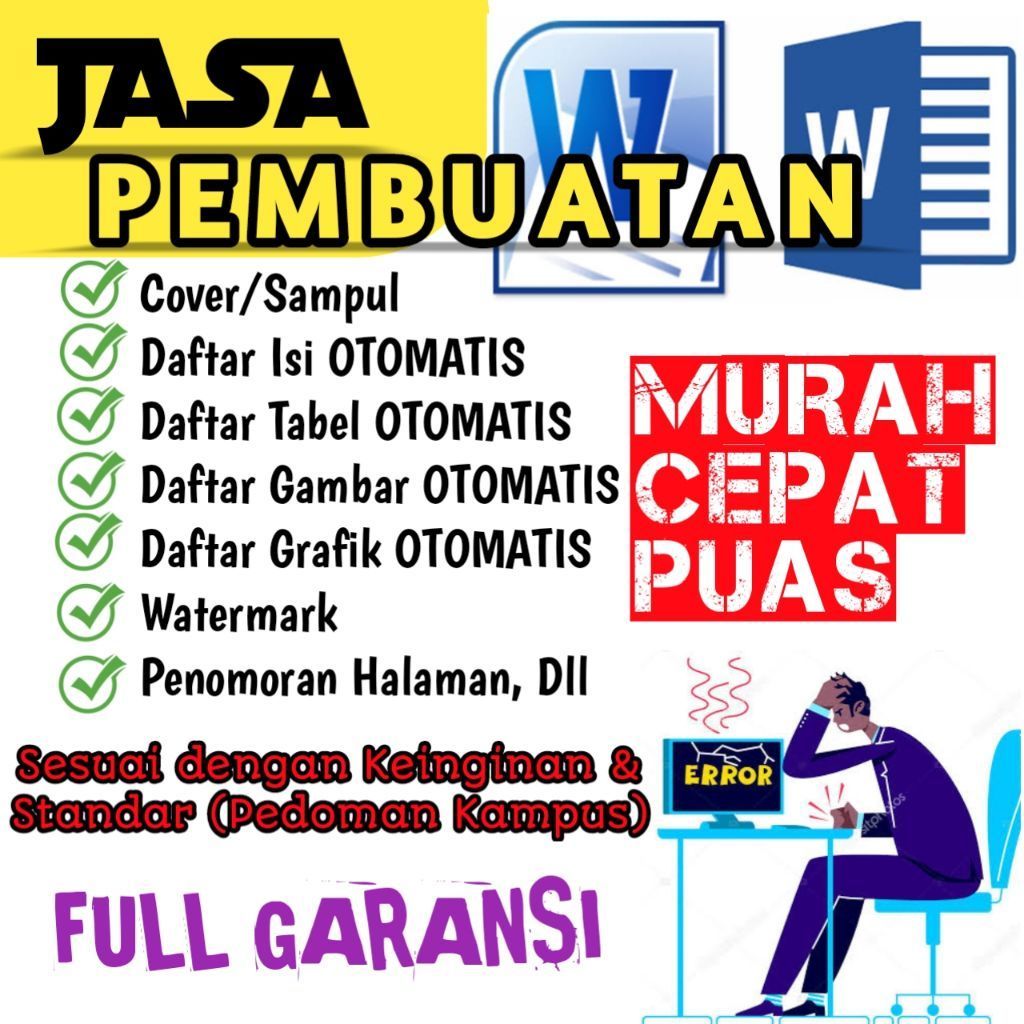 JASA EDIT & RAPIKAN DOKUMEN WORD (MAKALAH, SKRIPSI, THESIS, BUKU, DLL)