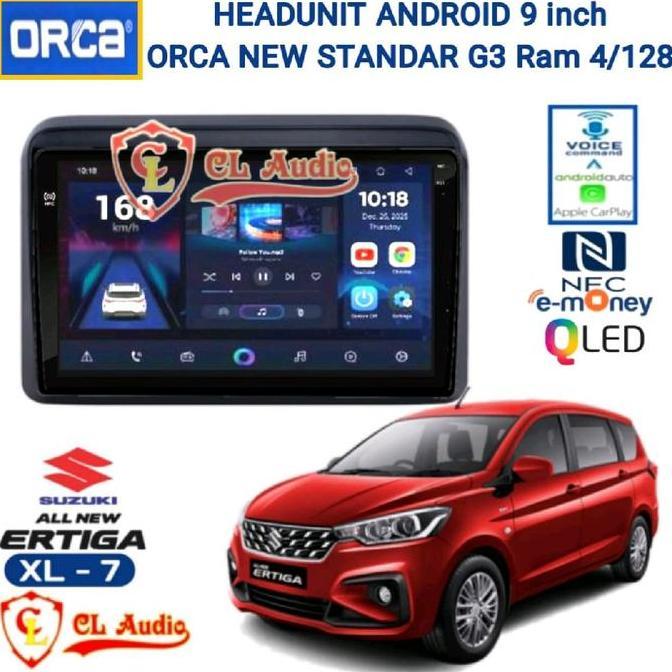 Head Unit Android ORCA 9 inch OEM New Ertiga/ Suzuki XL7