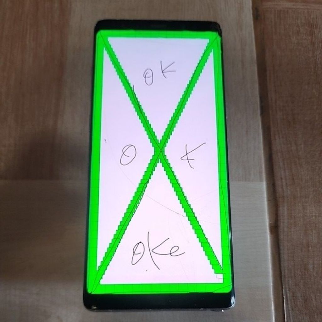 LCD samsung Note 8 original copotan minus normal pakai