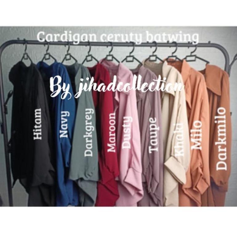 Flash Sale Cardigan Yola Batwing Basic Outer Atasan Wanita (Size Jumbo)