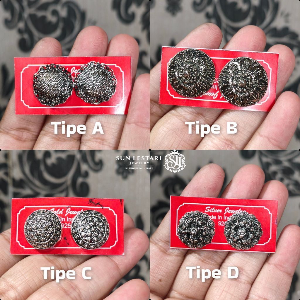 aneka giwang Bali / anting Bali / bahan Kuningan motif bakar terbaru cantik dan elegan