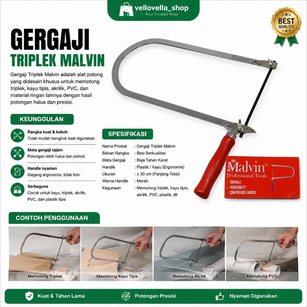 Gagang gergaji triplek / Gergaji U / gagang gergaji ukir / gergaji papan tipis triplek