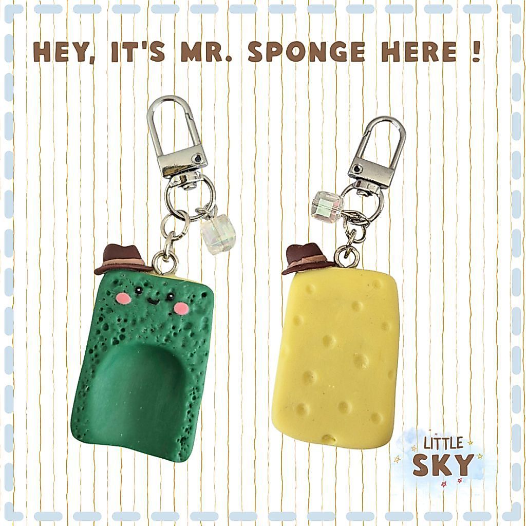 Worry stone - Mr Sponge | pereda kecemasan | anxiety relief | thumb buddy | handmade worry stone | h