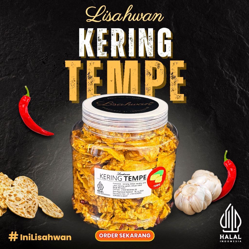 KERING TEMPE LISAHWAN - Kripik Tempe, Orek Tempe, Lauk Siap Saji.