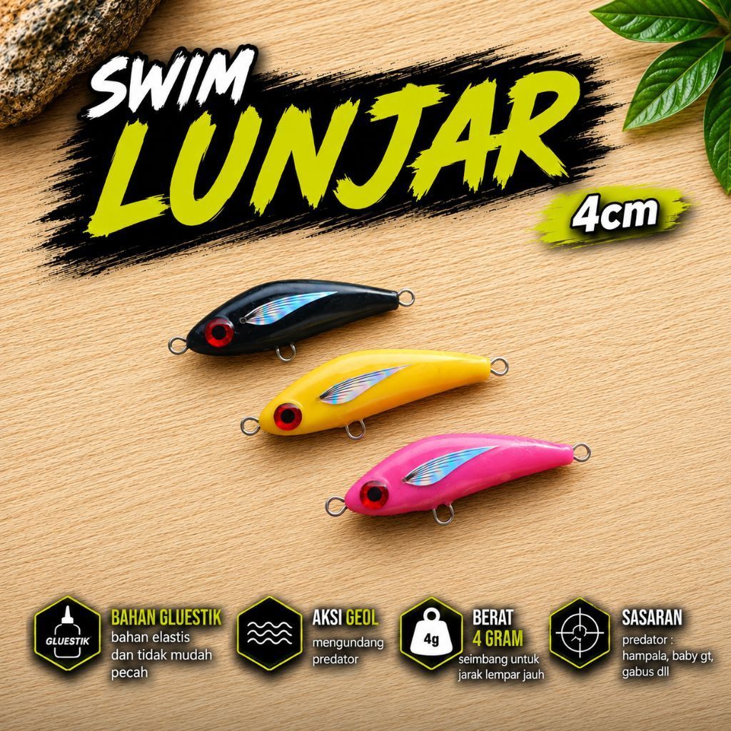 Lure Casting Lure Hampala Lure Swimmer LUNJAR 4cm