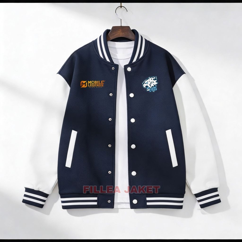 Jaket Varsity Baseball Original Evos | MobileLegend - Jacket Bomber Premium Pria wanita New Arival
