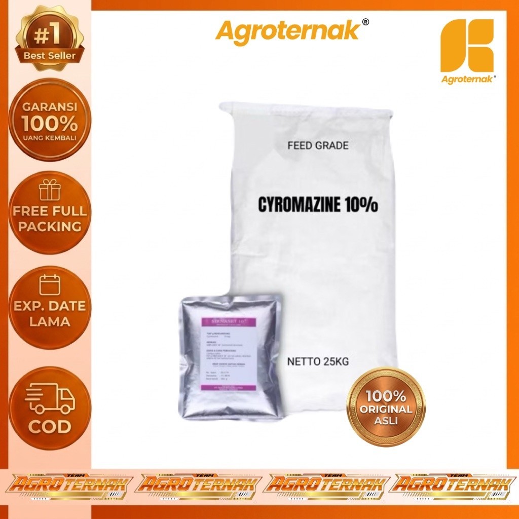 Cyromazine Sirnaset 10% Cyroxin-Anti Lalat & Larva Pakan Ternak