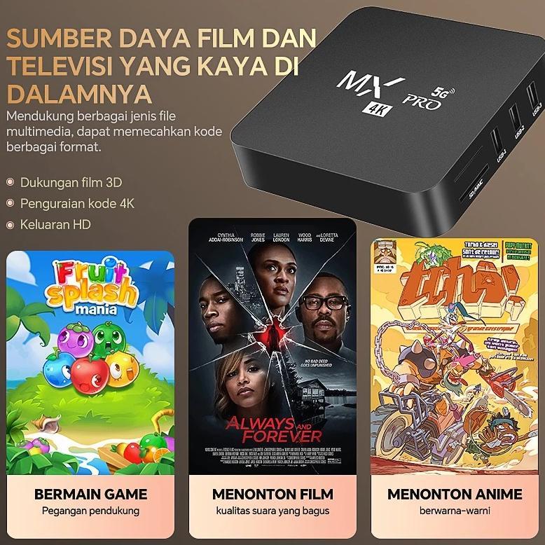 HOT PRODUCT MIX.SUARA Dual Band 2.4G/5G Wifi Android TV BOX Ram 8GB Rom 128GB Advanced Indihome Digi