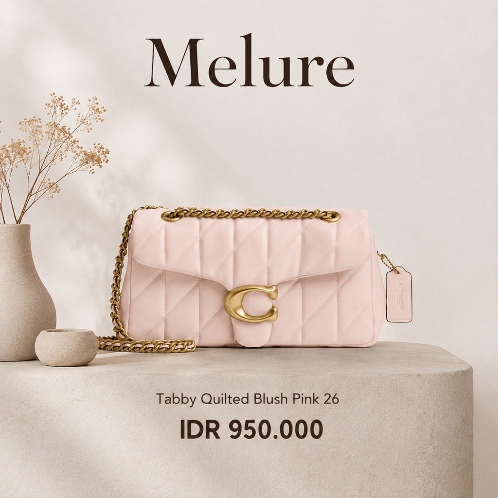 Tabby Quilted Blush Pink Shoulder Bag 26