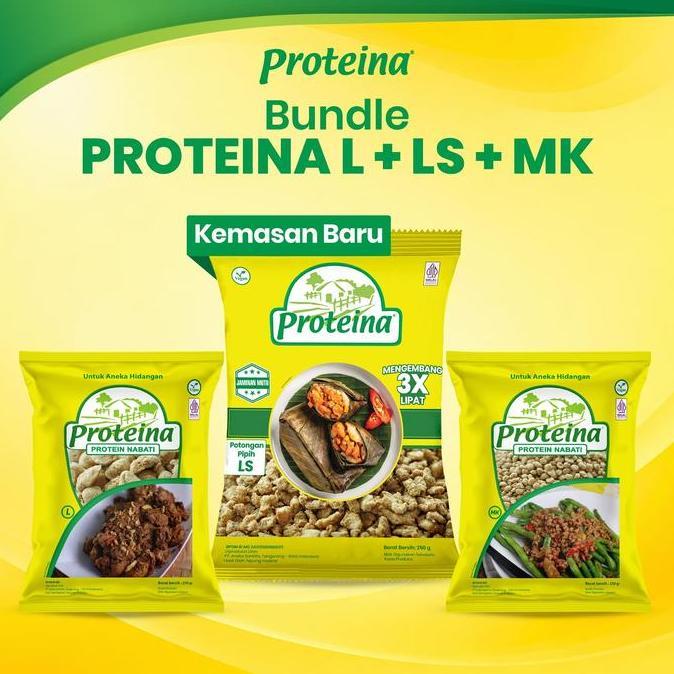 Proteina L + Proteina LS + Proteina MK [BUNDLE 3PCS] / Protein Nabati / Daging Nabati Default