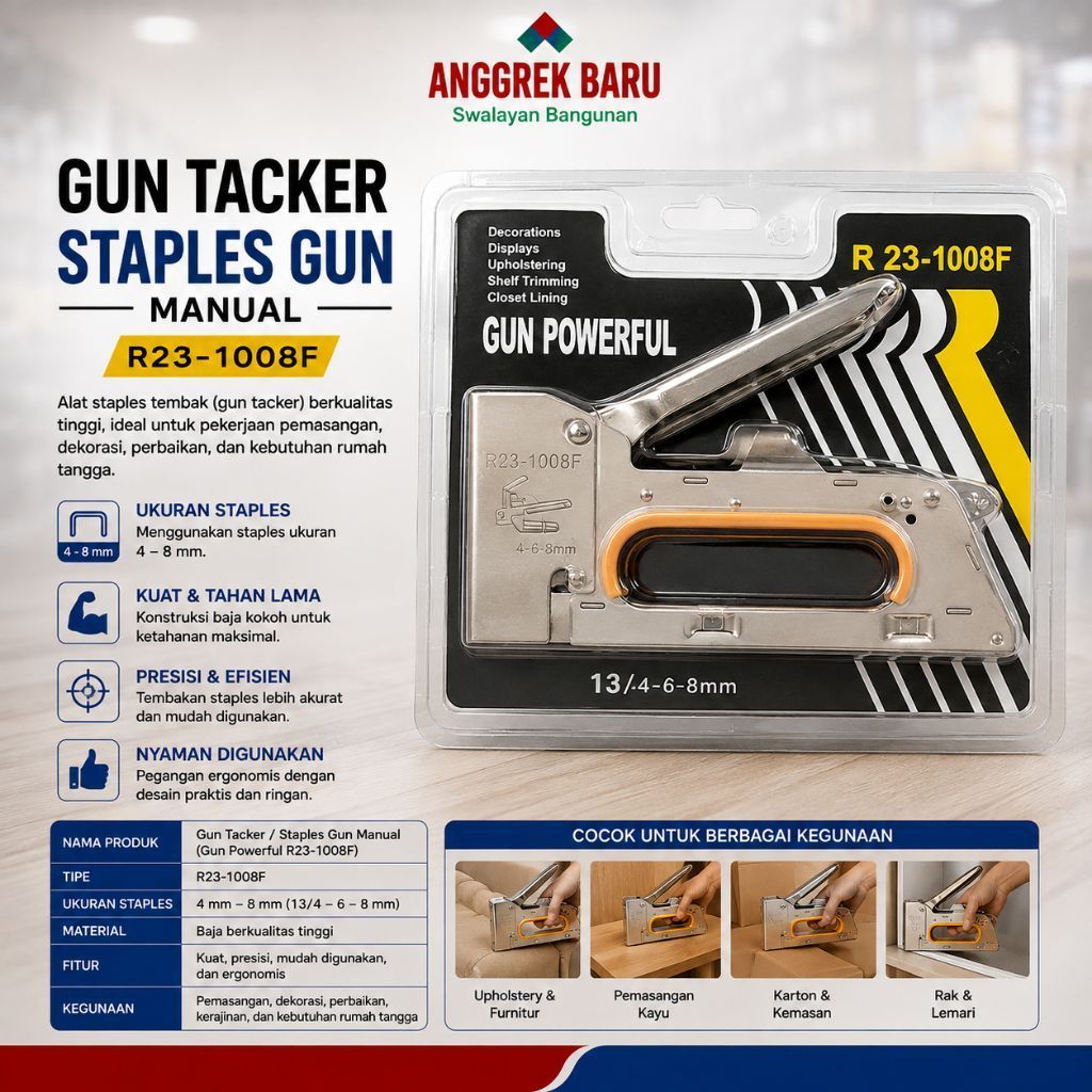 GUN POWERFUL STAPLES TEMBAK MANUAL