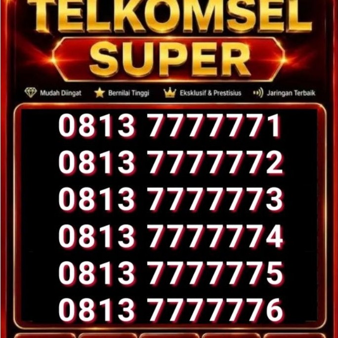 NOMER CANTIK PILIHAN TELKOMSEL 11 DIGIT 3GB NASIONAL