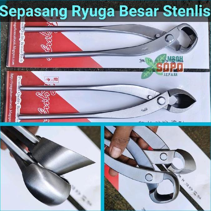 Alat Bonsai, Sepasang Catok Besar Ryuga Stenlis 28 cm