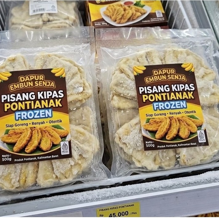 Kedai Pisang Pontianak Pisang Kipas Pontianak Frozen Siap Goreng Renyah Otentik