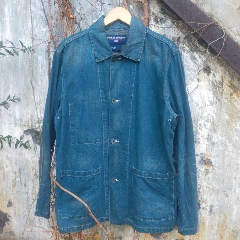 Vintage Polo Sport Ralph Lauren WWII coverall denim jacket