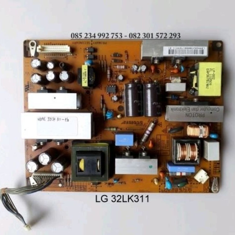 PSU LCD TV LG 32" 32LK310 32LK311 42LS3110 Mesin Power Supply EAX63985401 EAY62308801 LGP32-11P Regu
