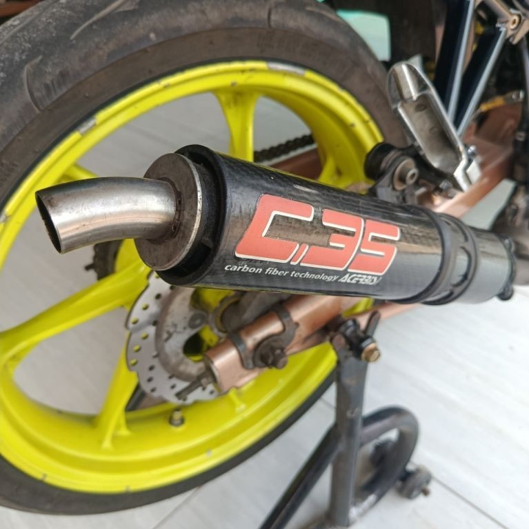silencer knalpot acerbis c35 carbon