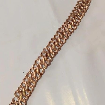 Gelang sisik naga titanium asli berlapis emas