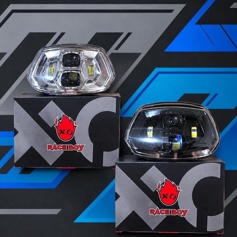 Lampu HEADLAMP RACEBOY Daymaker LED Model Zelioni Vespa SPRINT