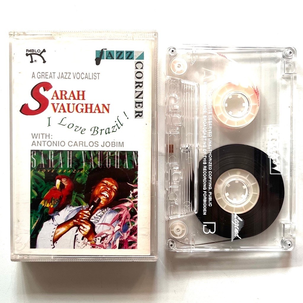 Kaset Pita Jazz Sarah Vaughn / Antonio Carlos Jobim - I Love Brazil (JAZZ CORNER / LEGEND RECORDS)