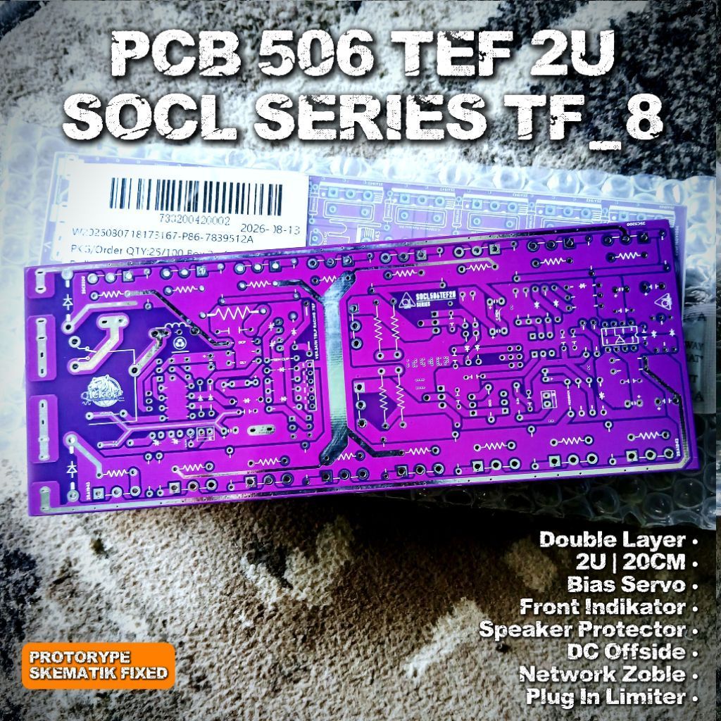 PCB SOCL 506 TEF SERIES 2U | 2OCM limiter | Bias Servo , Speaker Protector , Indikator | Double Laye