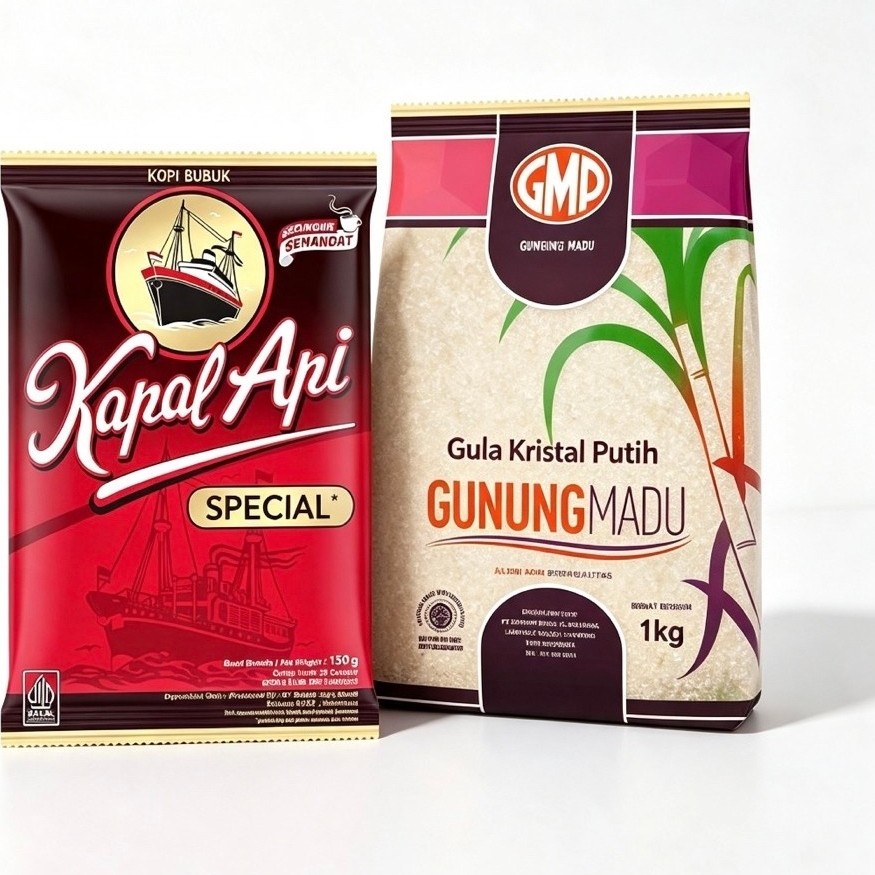 Kapal Api Kopi Bubuk Instan Special 150 g+ Gula Gunung Madu 1 kg