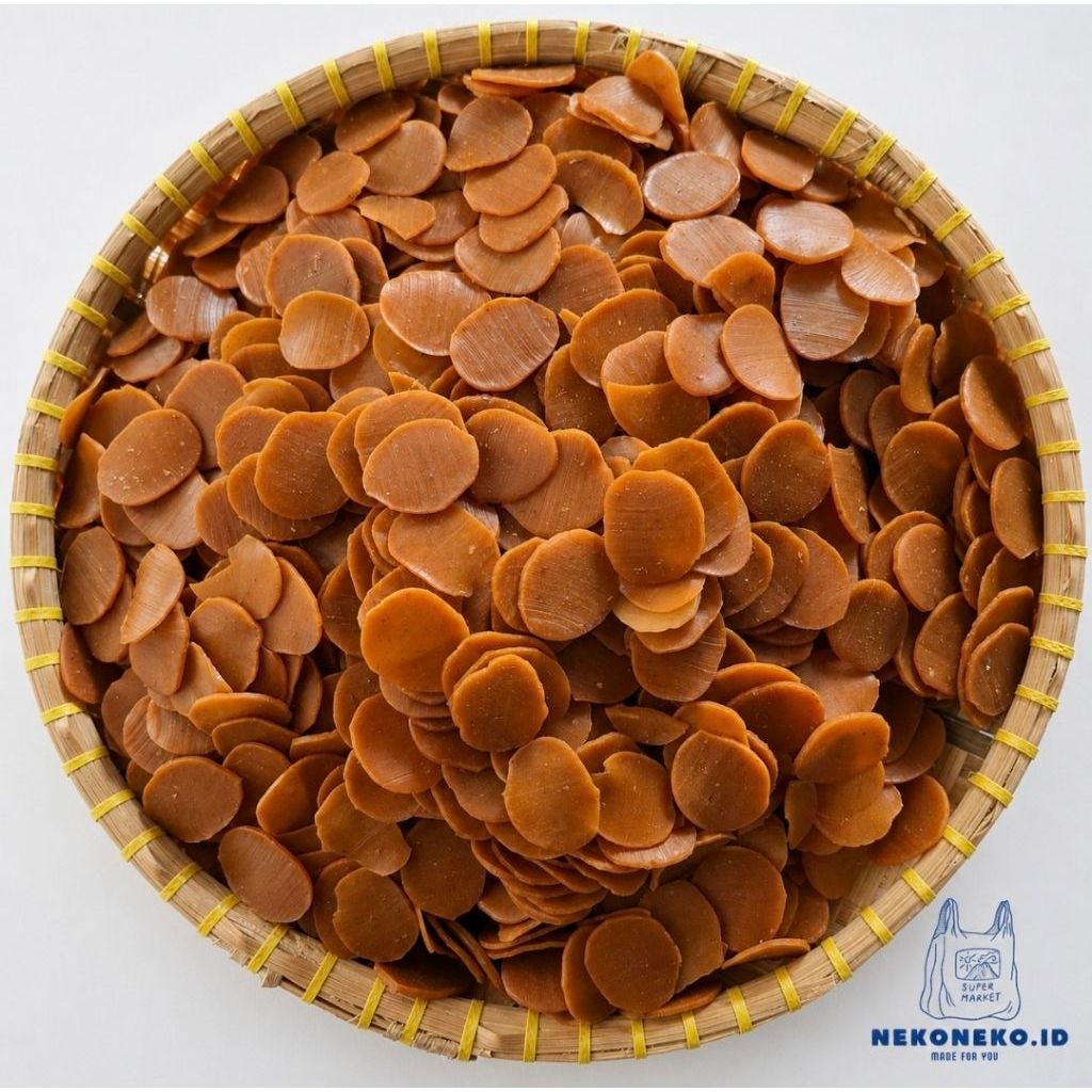 Kerupuk Mentah Koin Cokelat Cap Gadisku | Krupuk Cap Gadisku Khas Sidoarjo | Kemasan 250 gram, 500 g