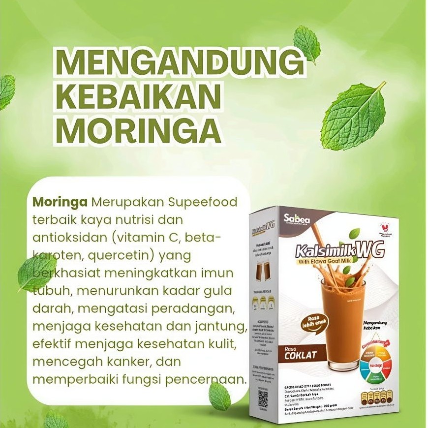 Susu Gemuk Badan Kalsimilk WG With Grow Etawa Susu Kambing Coklat (BPOM)