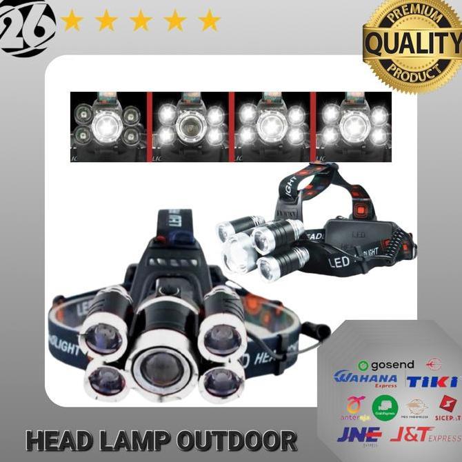 Lampu Kepala Head Lamp LED CREE 40000 Lumens TAFFLED HeadLamp Light