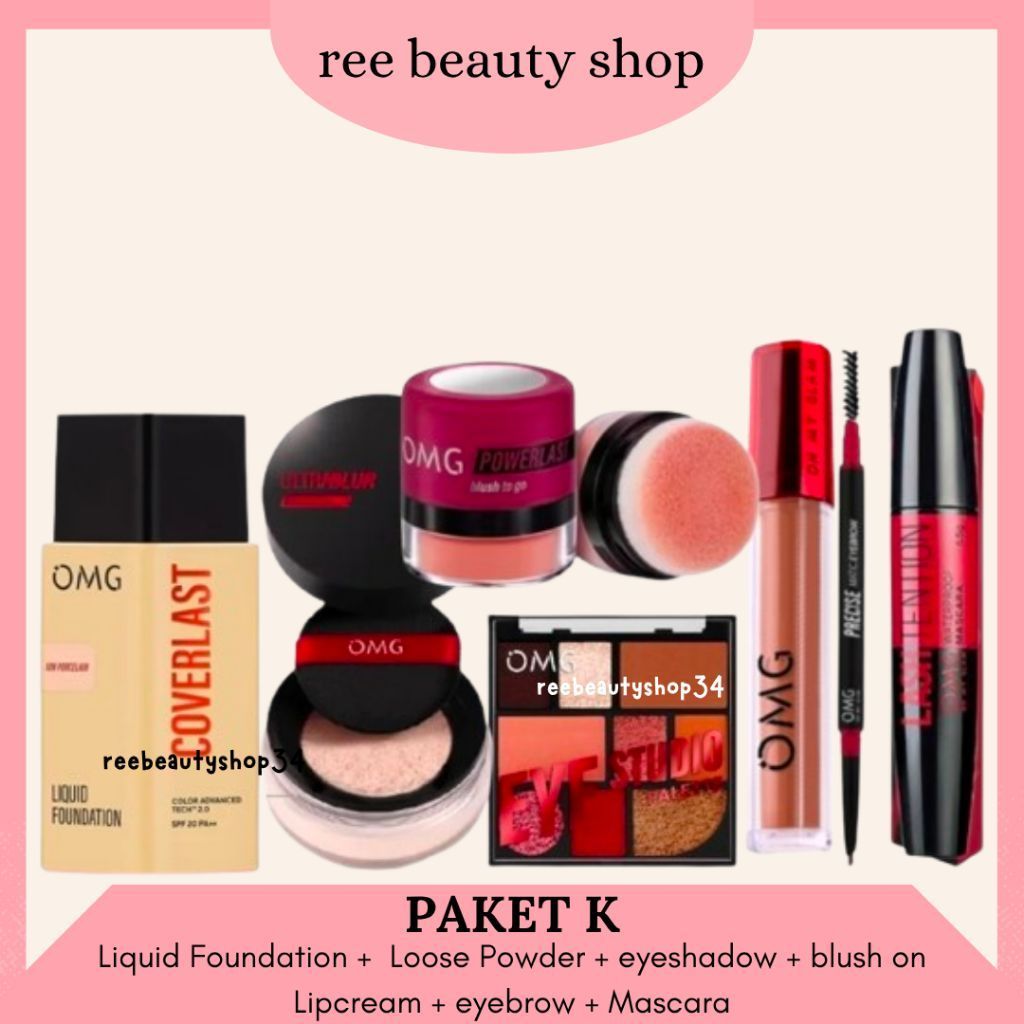 OMG Oh My Glow Paketan Make Up 1 Set Lengkap Seserahan Make Up Hantaran Lamaran