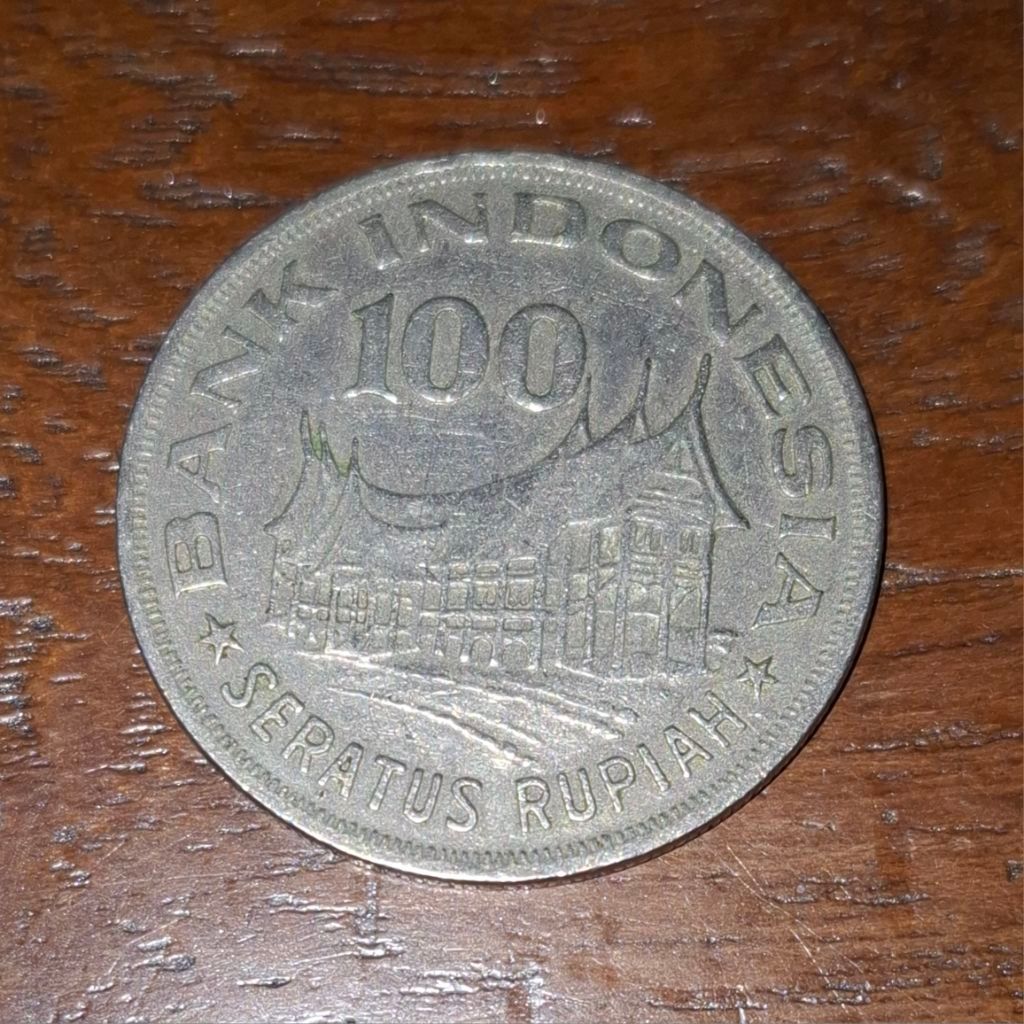 uang koin kuno 100 rupiah 1978 tipis wayang