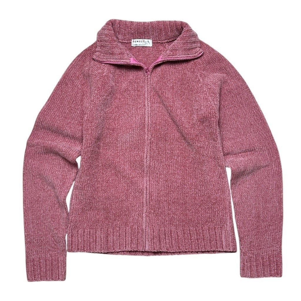 Number 61 Full Zipper Pink Jacket